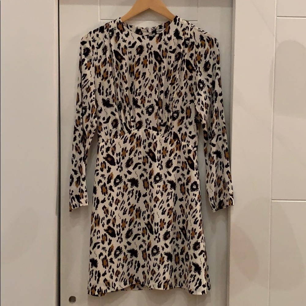 Leopard Skater Mini Dress by & Other Stories, Sz 4